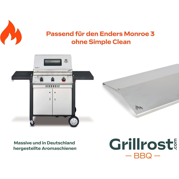 Оригінальна нержавіюча аромашина Grillrost для Enders Monroe 3 (без Simple Clean), захист пальників