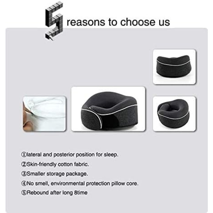 KÖHAIR Neck Pillow supports your restful sleep after your hair transplant - Innovative Travel Pillow | Unbelievably small for relaxed travel by plane and car