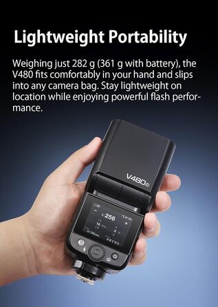 Спалах Godox V480C Touchscreen для Canon: TTL, HSS 1/8000s, GN50