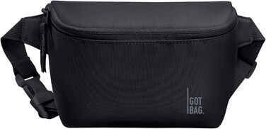 GOT BAG поясна сумка Hip Bag 2.0 з переробленого пластику Ocean Impact | Водовідштовхуюча поясна сумка | Стильна сумка через плече з регульованим ремінцем (Чорний)