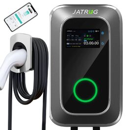 Зарядна станція для електромобіля 7kW 32A однофазна WiFi-APP Typ 2 IEC 62196-2 - Швидка зарядка EV Wallbox 230V, кабель 8м