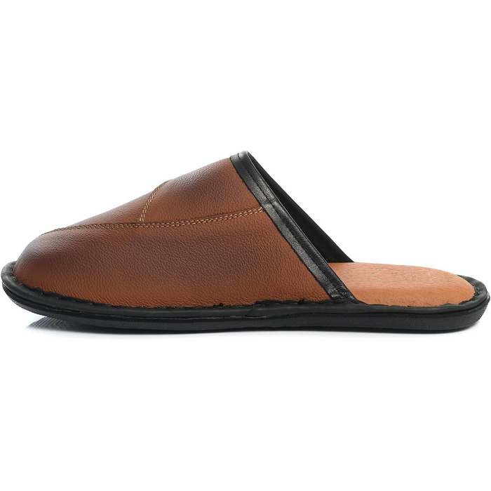 Чоловічі тапочки Hausschuhe Leder: зручні, теплі, ручні, з антиковзкою підошвою, розміри 41-47, колір коричневий