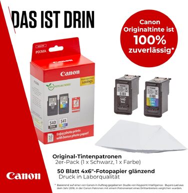 Комплект оригінальних картриджів Canon PG-540 та CL-541 FINE з фотопапером, нова упаковка 2024