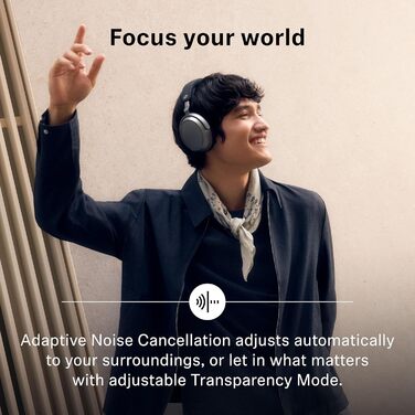 Навушники бездротові Sennheiser Momentum 4 Wireless Noise Cancelling – Bluetooth, з активним шумозаглушенням, чорні