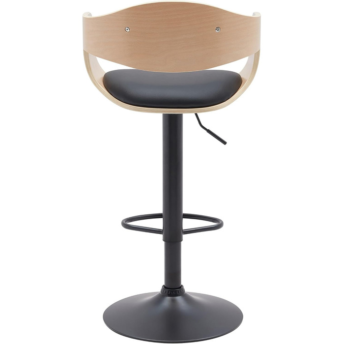 Kingston Adjustable Bar Stool with Premium Faux Leather Upholstery - Durable Metal Frame, 330lb Capacity
