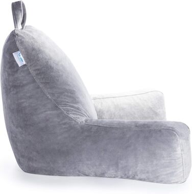 Підлогове крісло-лежак Linenspa з подрібненим пінополіуретаном (Memory Foam), XL, для читання, ігор, перегляду телевізора, з підлокітниками. Ідеально для спалень та кімнат гуртожитків.