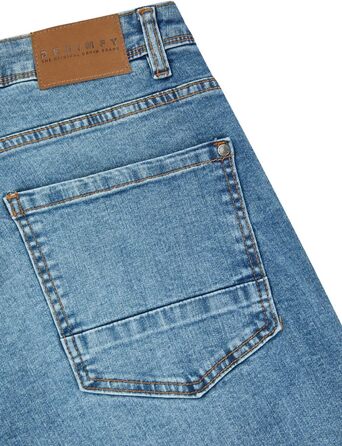 Чоловічі джинси DENIMFY Stretch Straight Fit сині, чорні, сірі - бавовна, розміри 30-40