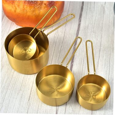 DECHOUS 3-Piece Measuring Spoon Set Stainless Steel Measuring Cup for Moving In, Christmas Gift, Christmas Presents, Paper, Mini, Professional Measuring Cup, Baking Accessories, Stainless Steel, Golden