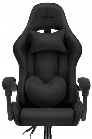 Ігрове офісне крісло HELL'S CHAIR Rainbow Black, обертове, тканина