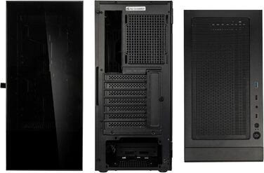 Корпус ПК Kolink Observatory HF Glass Core – Чорний, ATX Midi-Tower з скляною передньою панеллю та бічною панеллю, покращений повітряний потік, підтримка радіатора 420 мм, зручна кабель-менеджмент