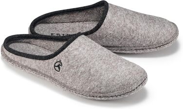 Чоловічі фетрові тапочки ESTRO - теплі зимові халапи для дому, широка модель, сірий колір, розмір 45 EU