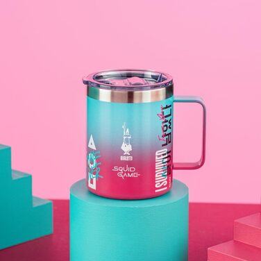 Кавоварка Bialetti Moka Express Squid Game© на 3 чашки, алюміній, терморучка, 130 мл