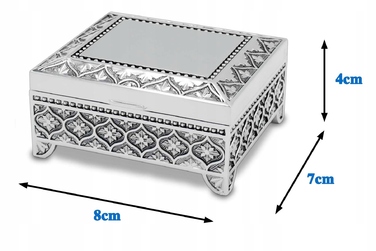 Шкатулка для біжутерії Sovenir, 4x8x7 см, срібляста