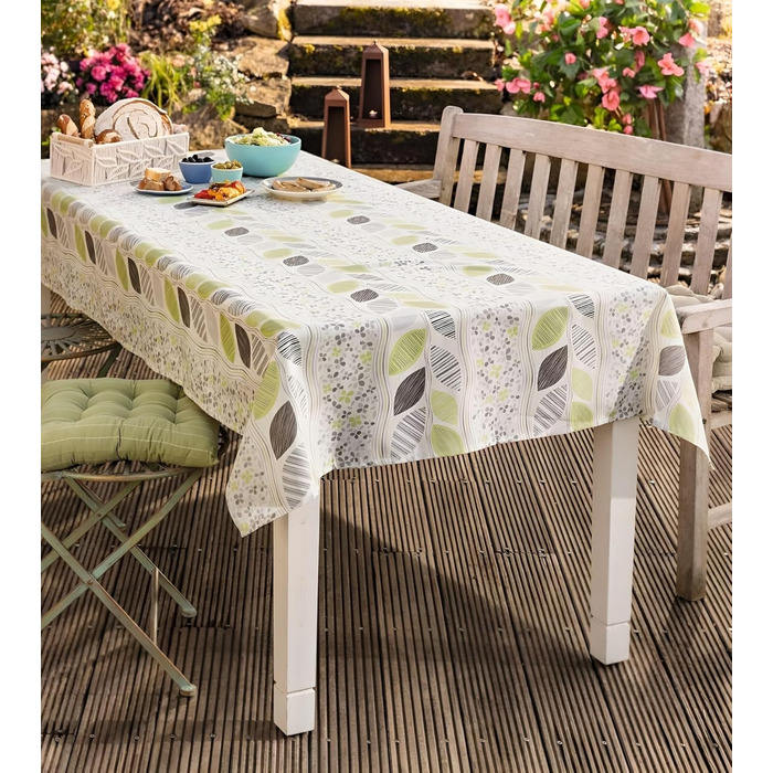Large outdoor tablecloth, 240 cm long, stain-resistant, weatherproof for outdoor use, for garden, balcony & terrace, garden table cover … (135x240 cm)