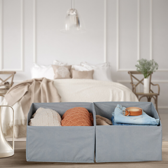 Relaxdays Storage Boxes, Felt, 2-Pack