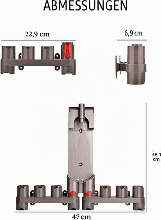 Універсальний тримач для пилососа Dyson Gen5 G5 V15 V12 V11 V10 V8 V7 Detect/Cyclone/Absolute/Torque Drive – настінний органайзер