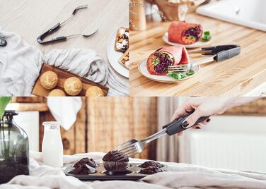 Featured on Shark Tank – Turn Utensils into a Versatile Tongs (2-Pack, Black)