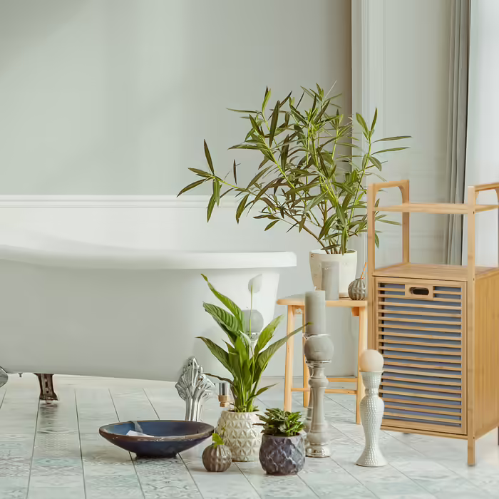 Relaxdays Bamboo Hamper with Laundry Basket
