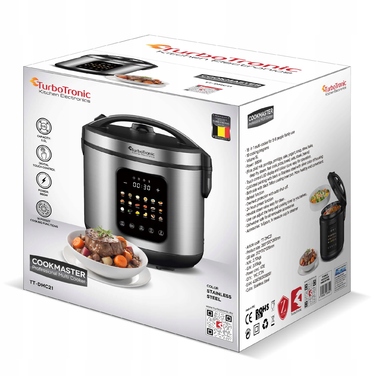 Мультиварка TurboTronic 860 Вт, 5 л, 18 програм, срібляста