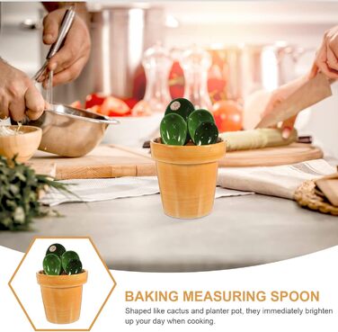 1 Cactus Spoon Measuring Spoons Flour Milk Coffee Salt Kitchen Measuring Cactus Figure Measuring Food-Grade Measuring Spoons Measuring Cup And Tl Ceramic Kitchen Utensils Coffee Beans