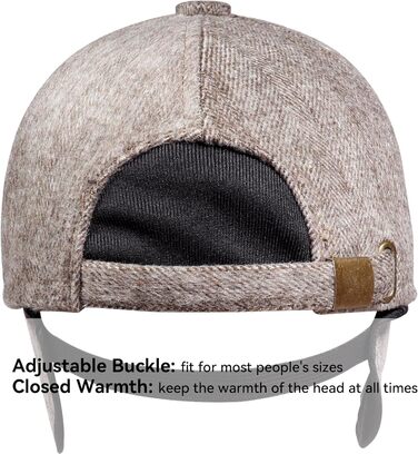 Зимові шапки Gisdanchz 7-7 1/2 з навушниками, унісекс, для роботи та спорту на відкритому повітрі (світло-коричневий)