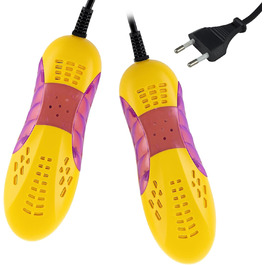 Електричний сушильник для взуття USB з УФ-лампою, антибактеріальний, для взуття, рукавичок, шкарпеток, гірськолижних черевиків (білий/жовтий)