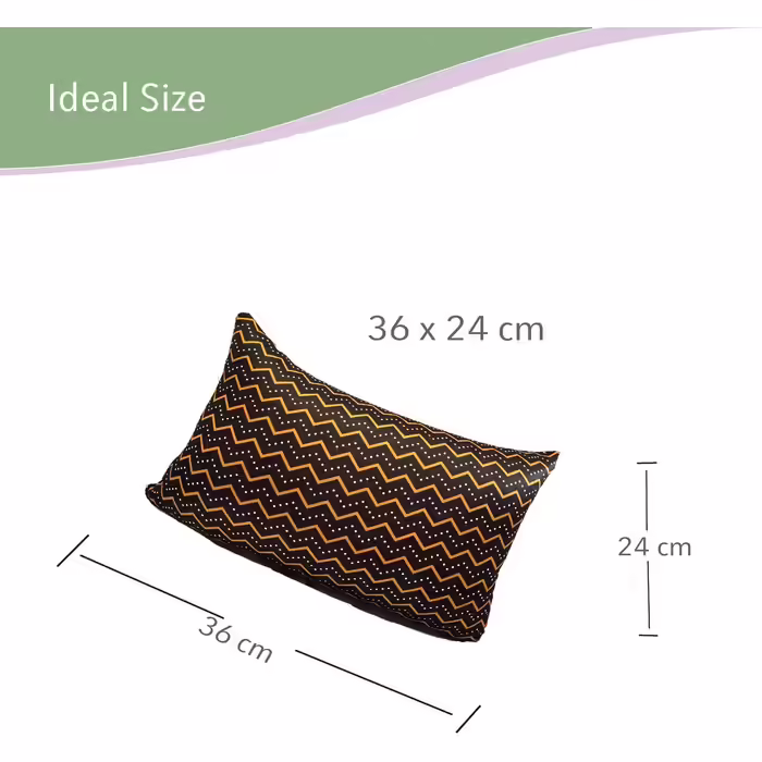 COVERBAGBCN - Rectangular Relax Anti-Stress Pillow | Cervical Spine Relief | Filling with small comfort pearls | Lycra fabric, soft to the touch | Machine washable | 36x25 cm (Zigzag)