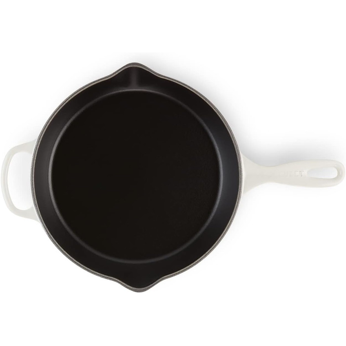 Le Creuset Signature висока сковорода-сервірувальниця з чавуну, універсальна для всіх плит і духовок, 26 см, 2 л, колір Meringue