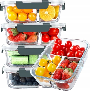 Скляний контейнер для їжі TODOMI з герметичною кришкою для заморожування, 1,02 л