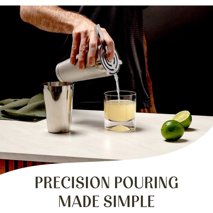 Набір для приготування коктейлів Mixology & Craft Cocktail Set: шейкер, барний аксесуар, срібний