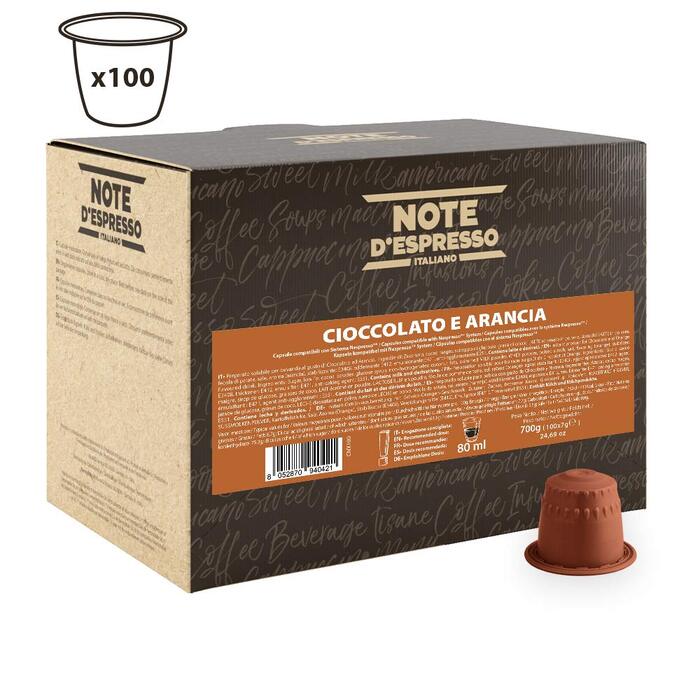 Кавові капсули Note D'Espresso зі смаком апельсина та шоколаду, сумісні з Nespresso, 100 шт