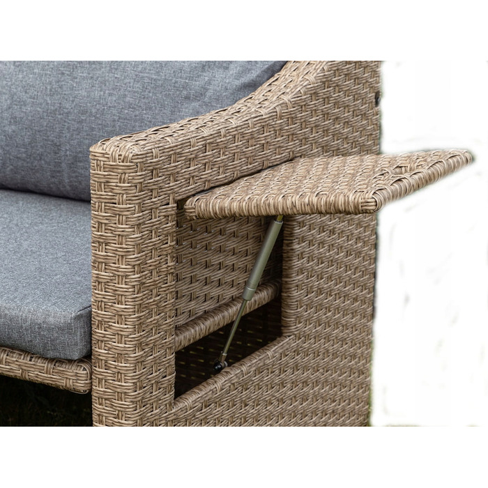 Комплект садових меблів із техноротанга Loge Garden, сірий, 3 предмети