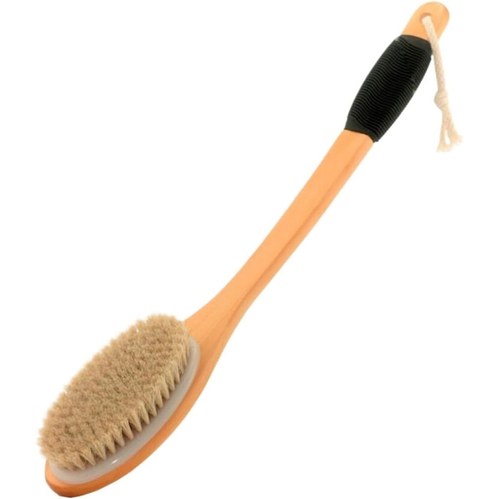 17.3-inch Horsetail Hair Bath Body Brushes for Women Wooden Bath Brushes with Long Handle Back Scrubber for the Shower for Men Shower Brushes