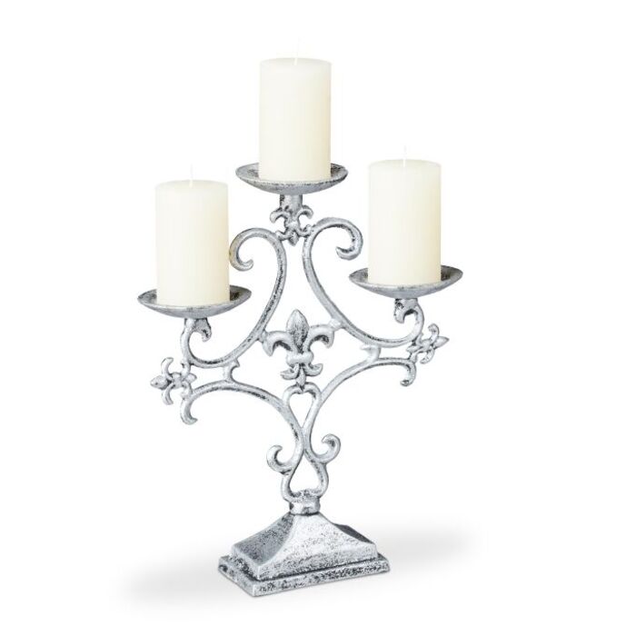 Relaxdays 3-Arm Candle Holder