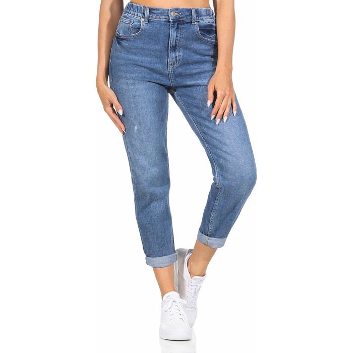 Джинси жіночі Hailys Mom Jeans з високою талією, блакитні, розмір XL