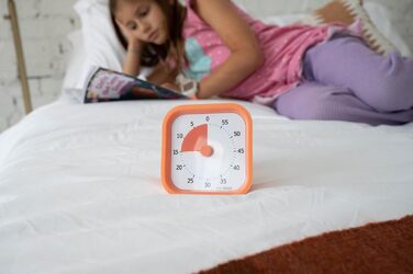 Візуальний таймер Time Timer Home MOD на 60 хвилин для дітей та дорослих, безшумний, для навчання, домашнього використання, офісу та зустрічей, модель TTM9-HDO-W