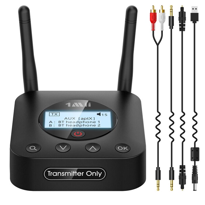 Bluetooth 5.3 трансмітер для ТБ 1Mii B06TX+ з дисплеєм та підтримкою Dual Link