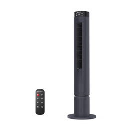 Турбовентилятор AIRMATE: 12 швидкостей, пульт ДУ, 10 м/с, 110 см, 3 режими, таймер 12 год, LED дисплей, 40W, сірий