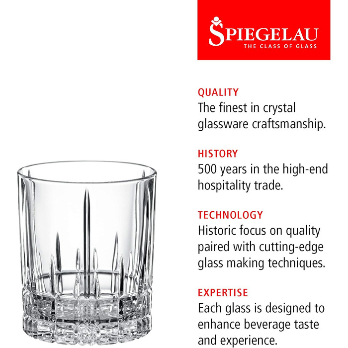 Набір склянок Spiegelau D.O.F. для віскі, 4 шт., 368 мл, Double Old Fashioned, з кришталевого скла