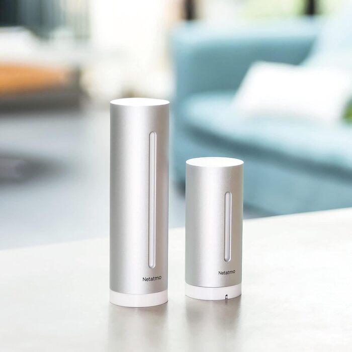 Розумна метеостанція Netatmo з кріпленням, Wi-Fi, датчики для приміщення та вулиці, гігрометр, вимірювач якості повітря, прогноз погоди, сумісна з Alexa, HomeKit, Google Home
