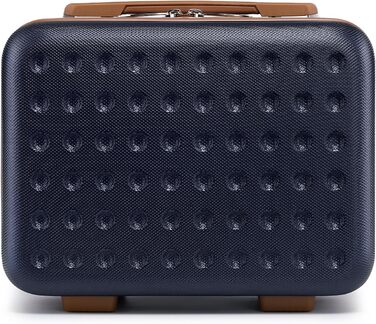 Валіза-тележка KONO з жорстким корпусом, 76x50x31 см, білий (блакитний, косметичка)