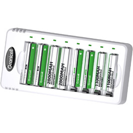 Зарядний пристрій AA + 4 x 2800mAh акумулятори AA 1.2V, NI-MH, заряджаються