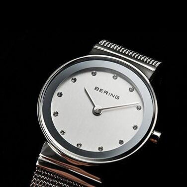 Годинник Bering жіночий кварцовий на браслеті Milanais з нержавіючої сталі, сапфірове скло, 5 ATM, 26 мм, 10126-000