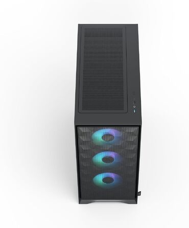 Корпус для ПК Fractal Design Pop Air 2 Black Mesh ATX, 3x 120 мм вентилятори, загартоване скло, RGB, чорний