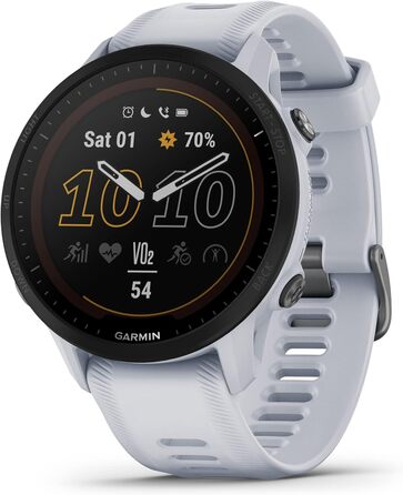 Garmin Forerunner 955 - GPS-годинник для триатлонів, бігу, з сонячною батареєю, білий