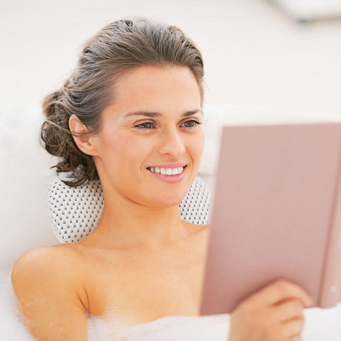 Relaxdays Neck Pillow Bathtub White