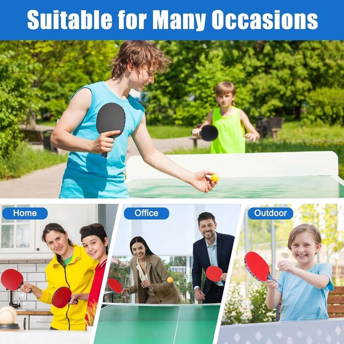 Преміум набір для пінг-понгу: 2 ракетки, 3 м'ячі, сумка, для початківців та досвідчених гравців