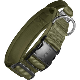 Нашийник для собак OneTigris Ranger з металевою застібкою, зелений, розмір M