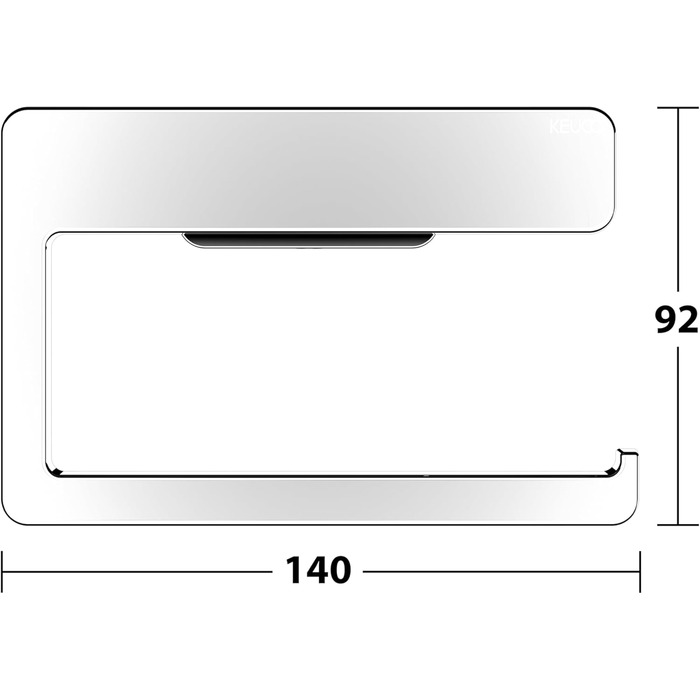 Metal toilet paper holder, high-gloss chrome finish, open design, toilet roll holder for bathrooms and guest toilets, Moll