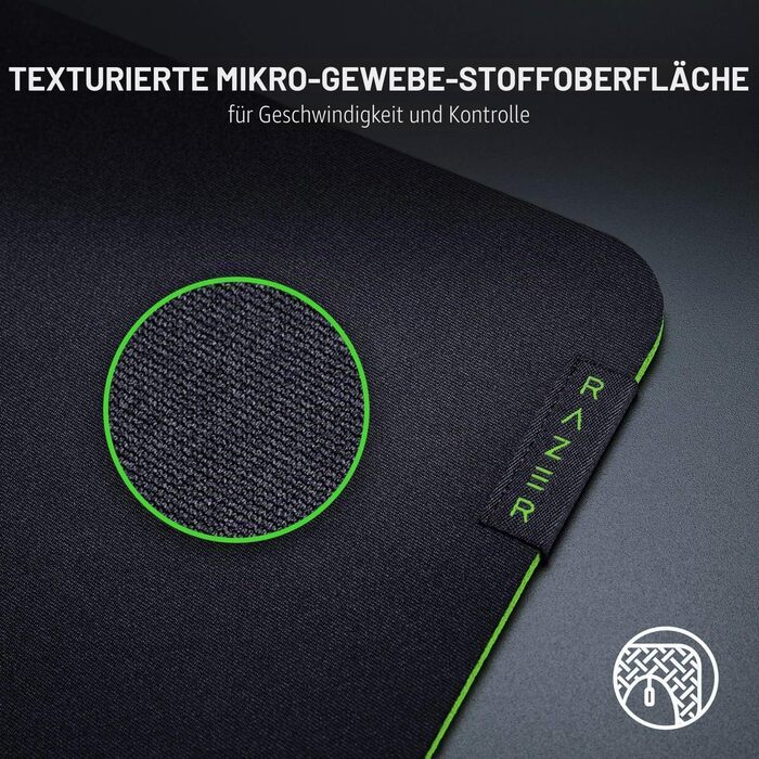 Ігровий килимок для миші Razer Gigantus V2 Large (450 x 400 x 3 мм) — текстурований мікротканинний килимок з протиковзанням, чорний